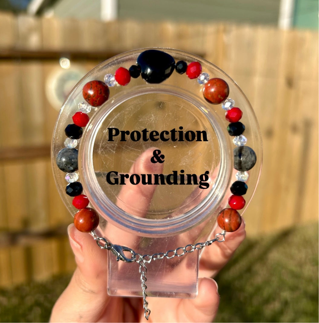 Red Jasper/Obsidian Bracelet