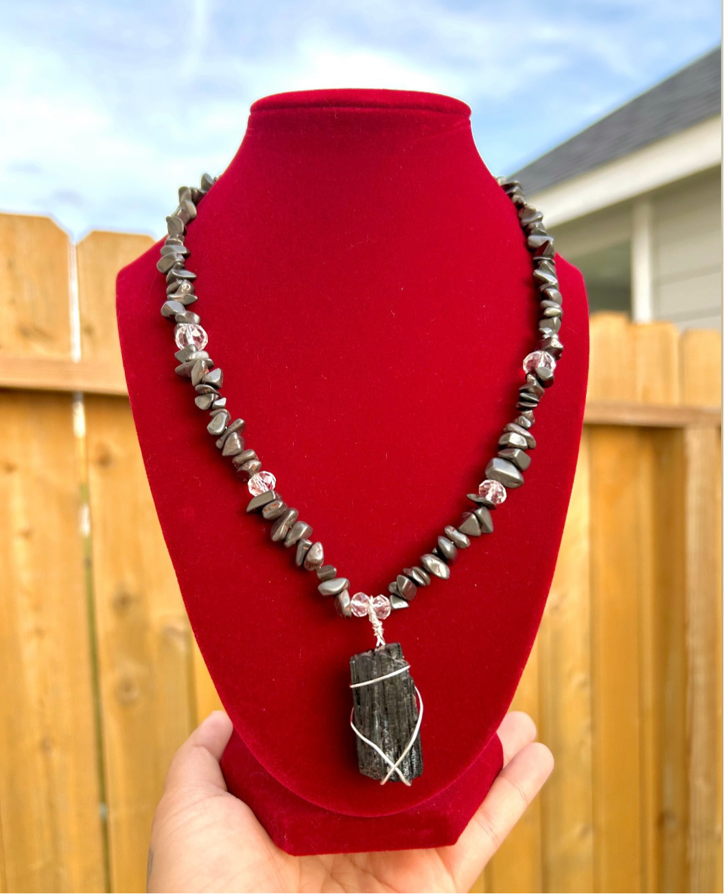 Tourmaline/Hematite Necklace
