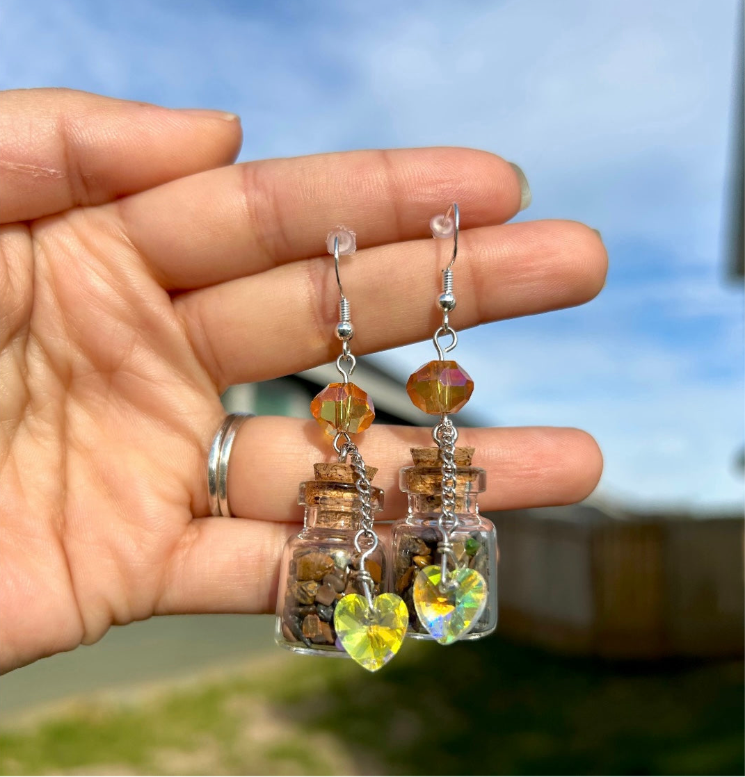 Tigers Eye Chip Earrings