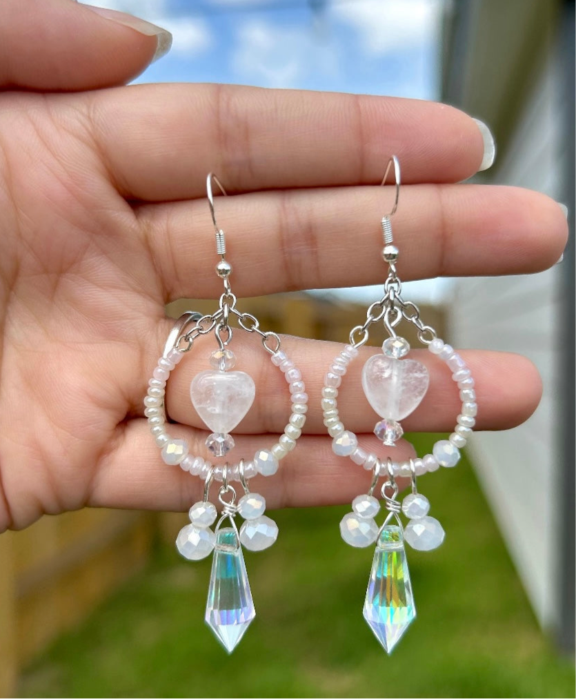 Chandelier Heart Earrings