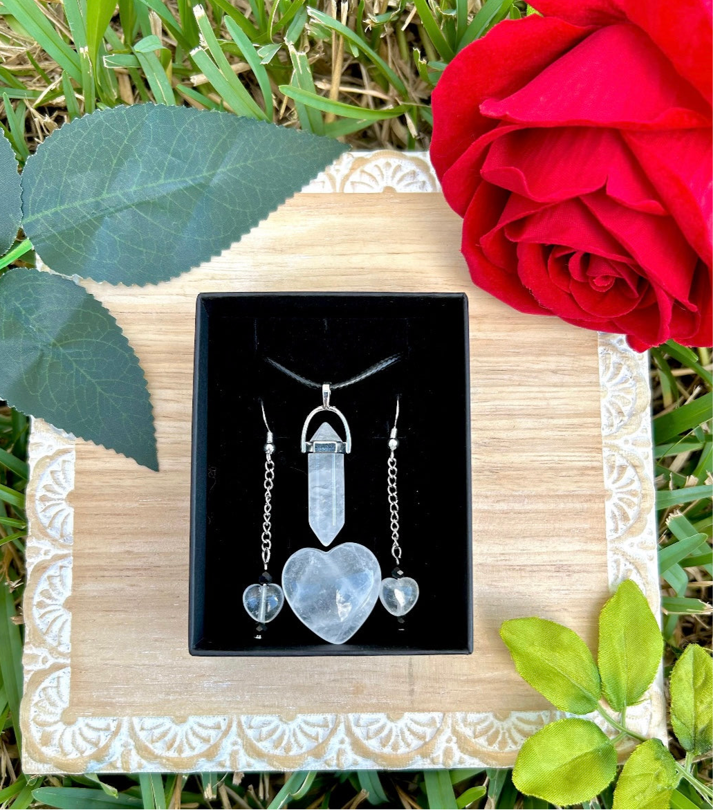 Clear Quartz Jewelry Set