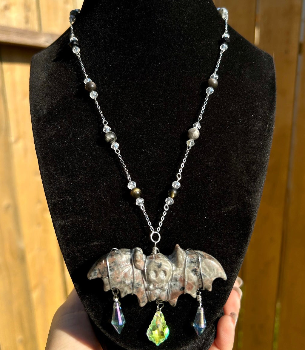 Crystal Bat Necklace