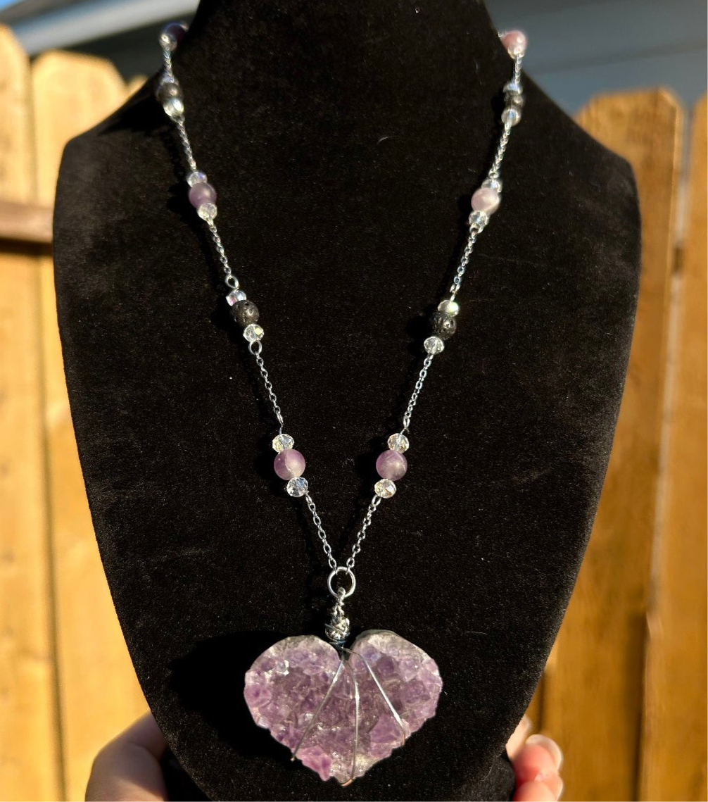 Amethyst Heart Necklace