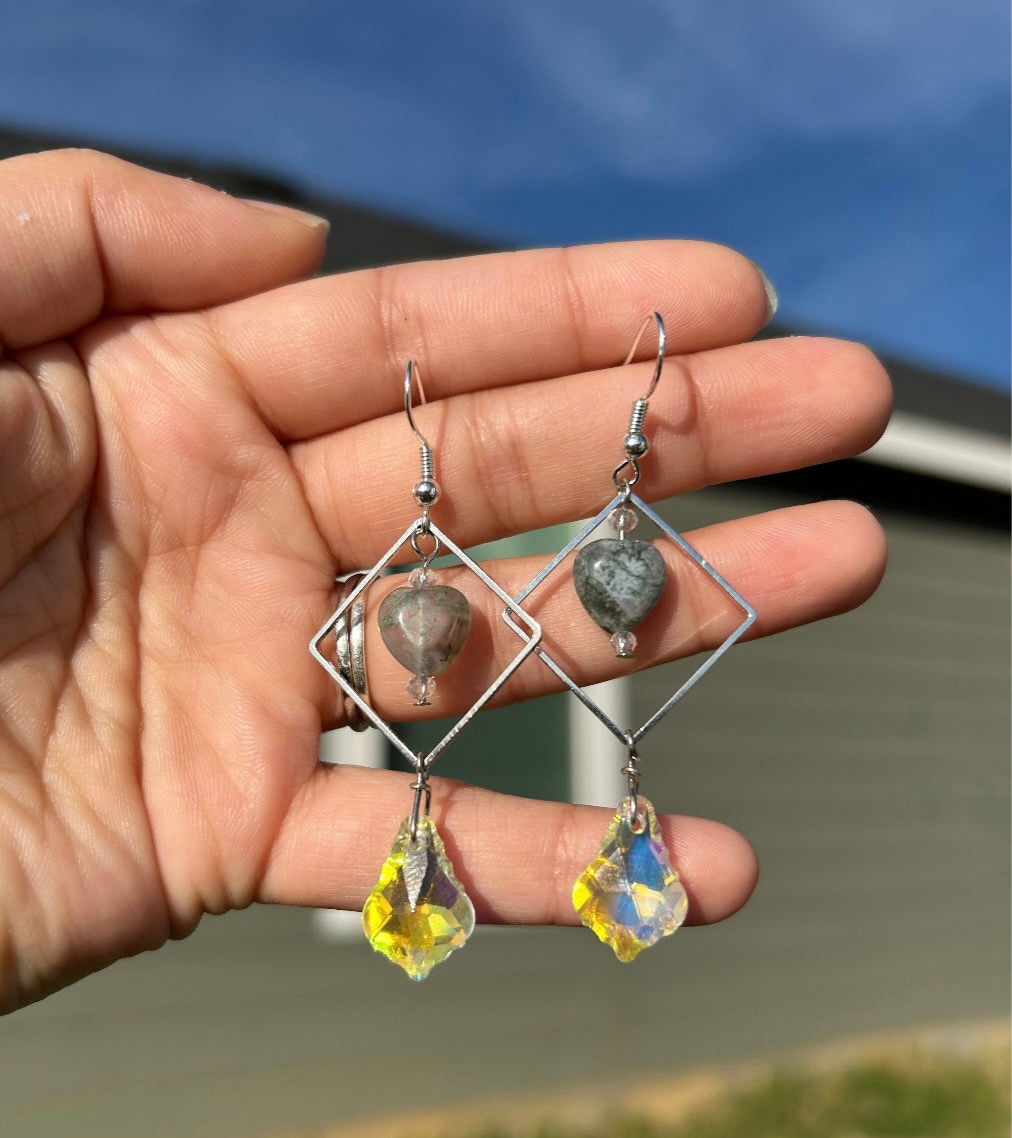 Moss Agate Earrings