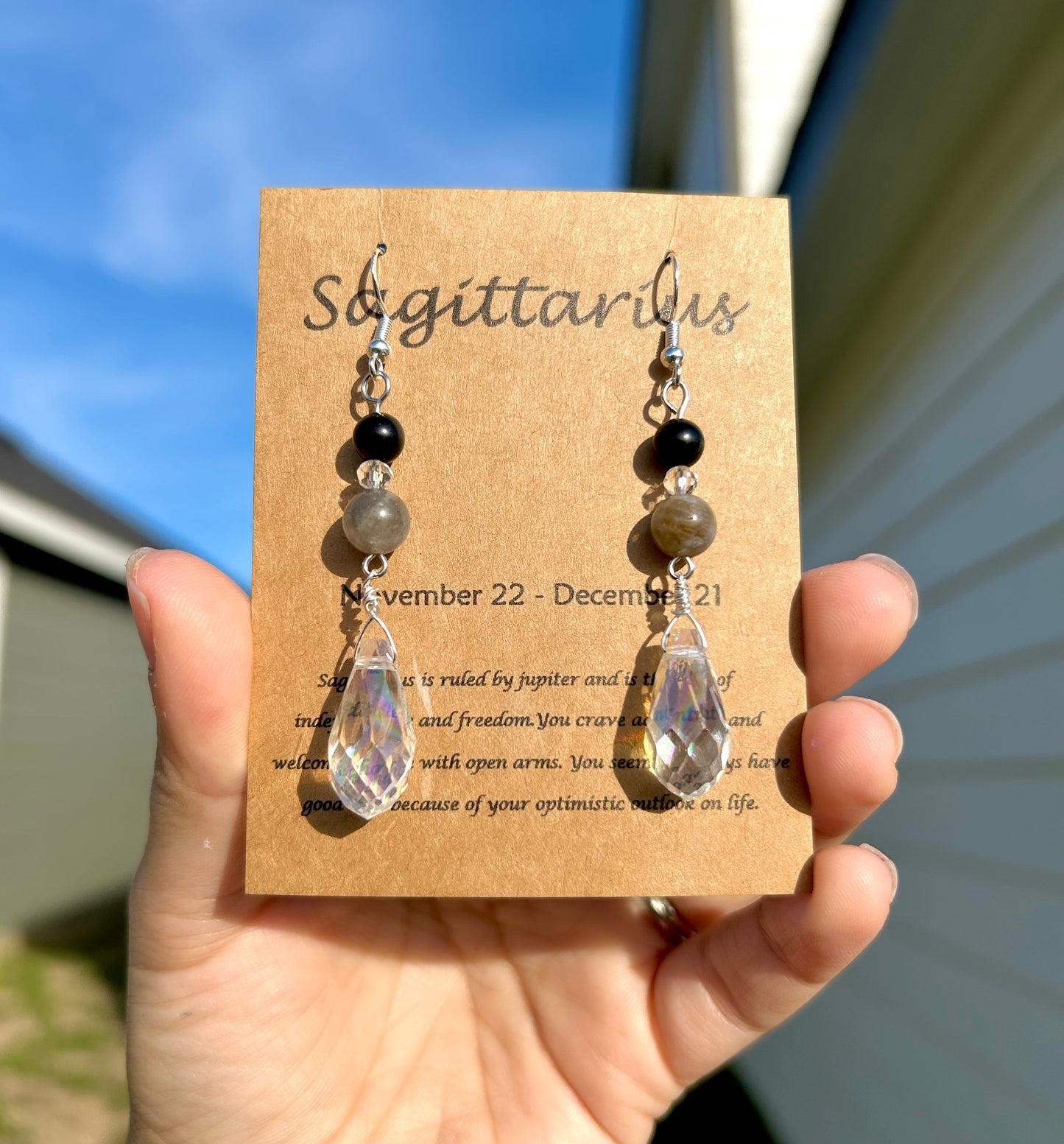 Sagittarius Crystal Earrings