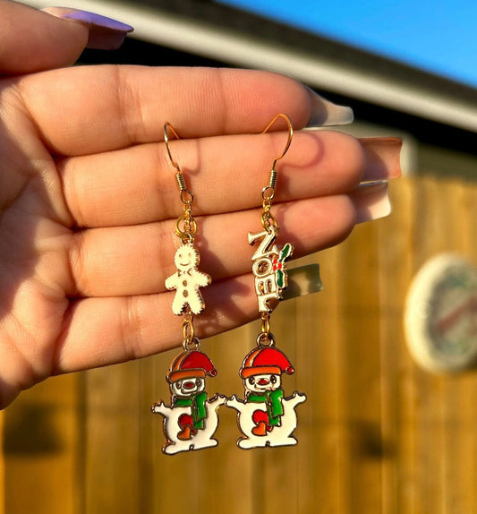 Snowman Earrings
