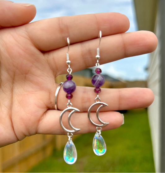 Crystal Moon Earrings