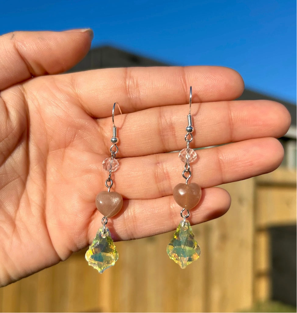 Crystal Heart Earrings