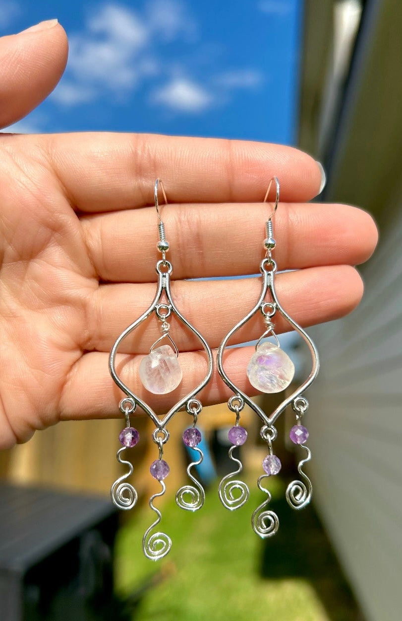 Moonstone Swirl Earrings