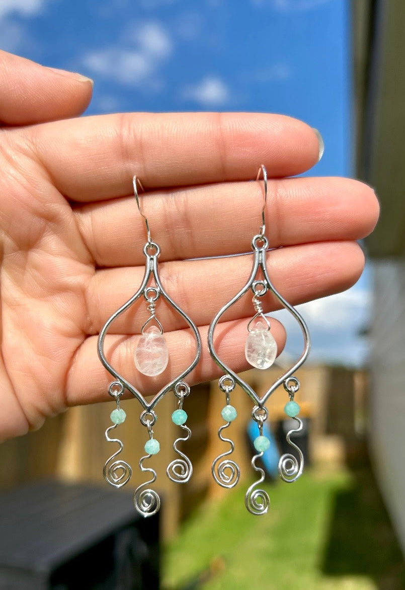 Moonstone Swirl Earrings