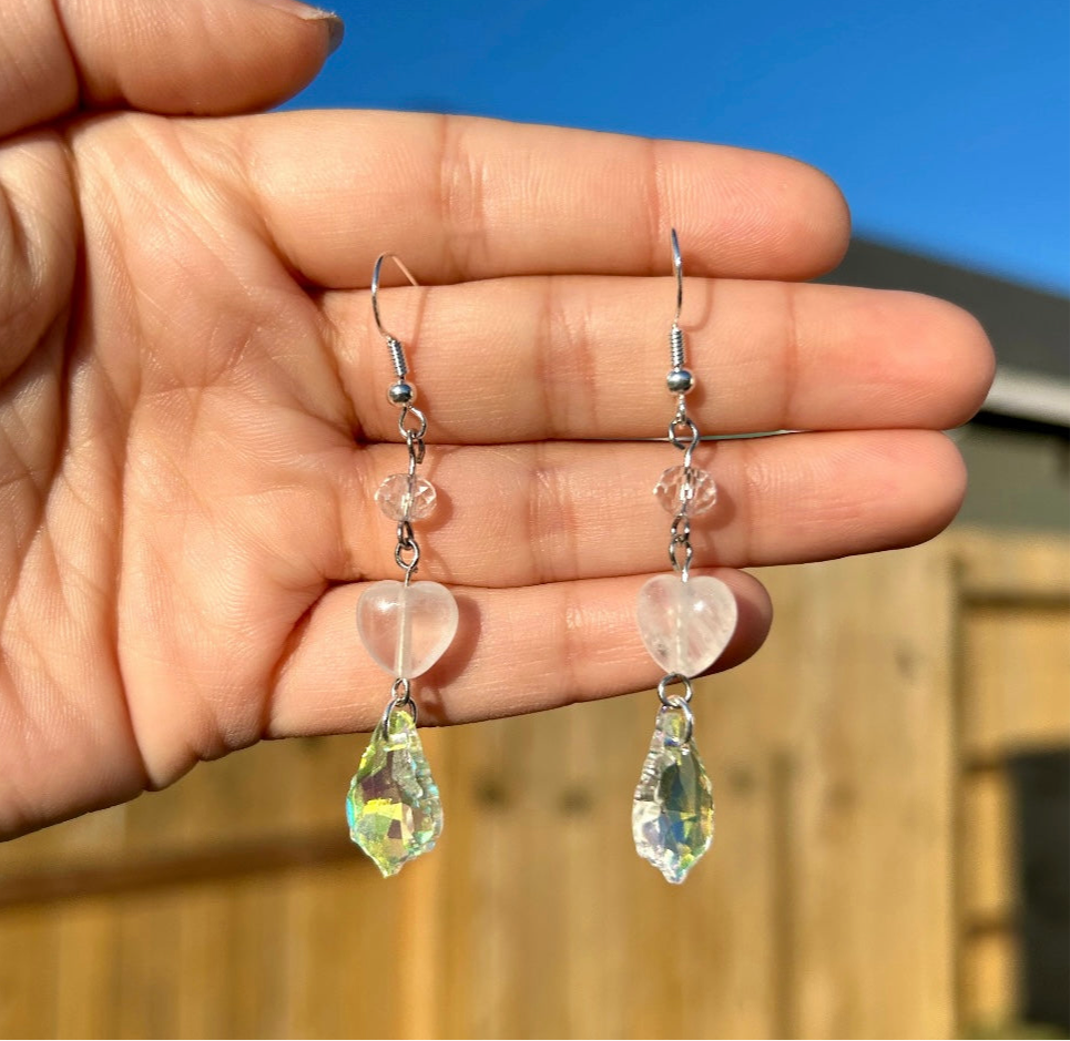 Crystal Heart Earrings