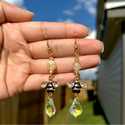 Citrine Bee Earrings