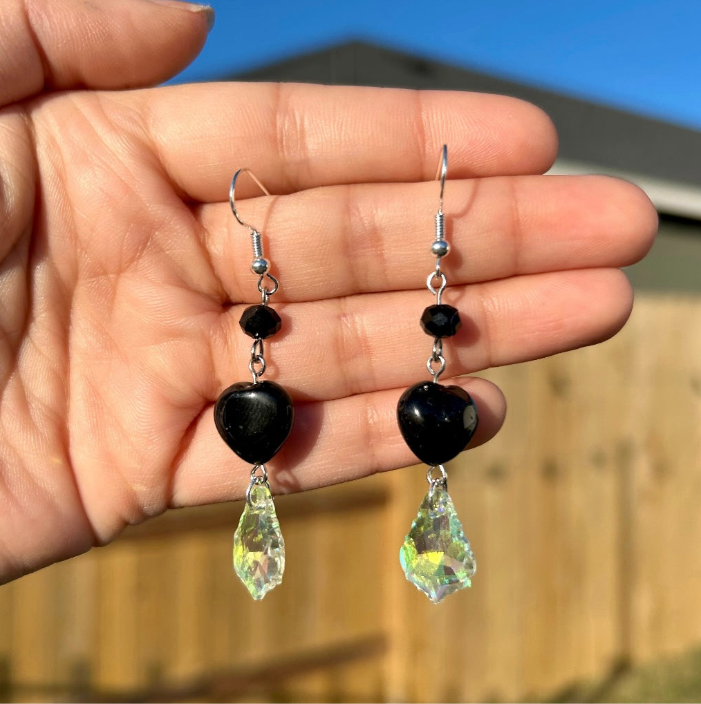 Crystal Heart Earrings