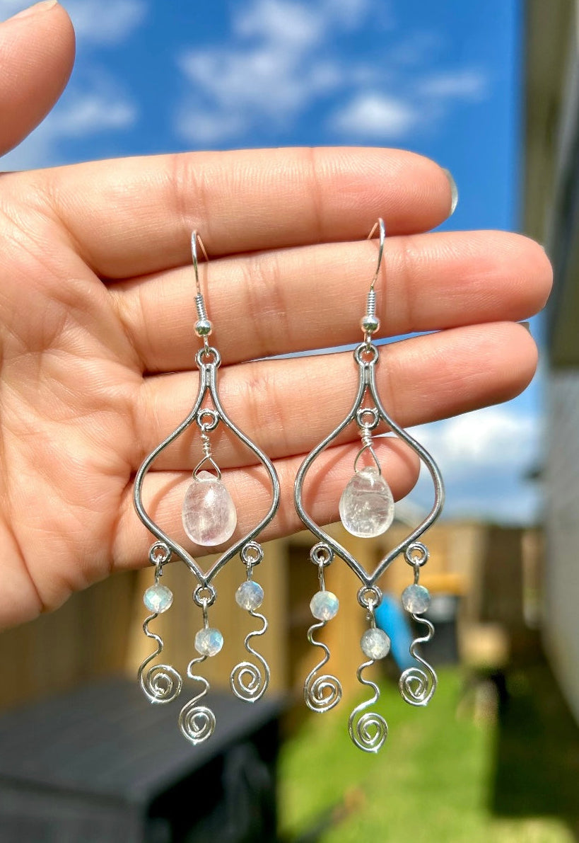 Moonstone Swirl Earrings