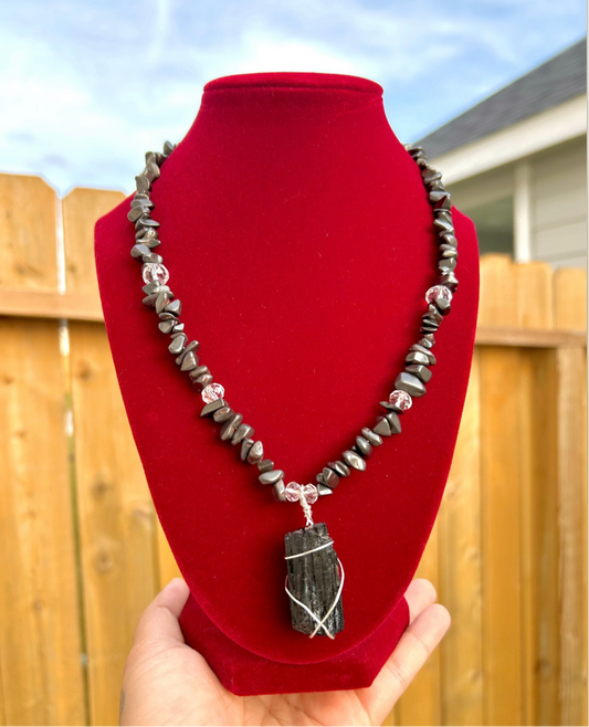 Tourmaline/Hematite Necklace