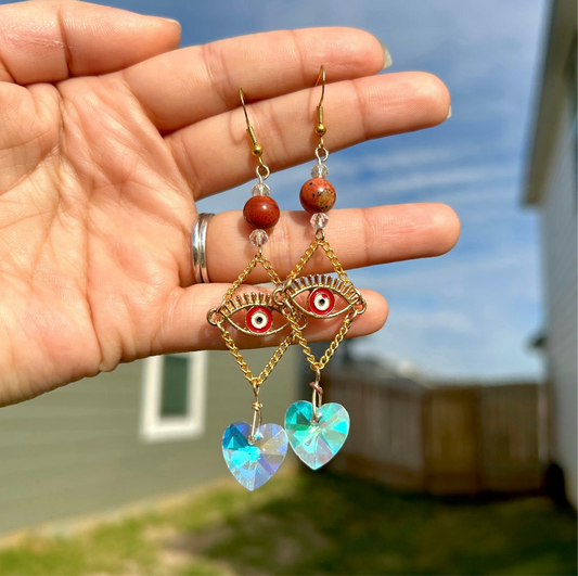 Red Eye Earrings