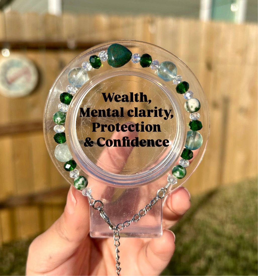 Moss Agate/Fluorite Bracelet