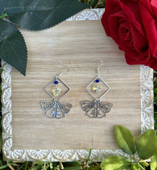 Moth Drop Earrings