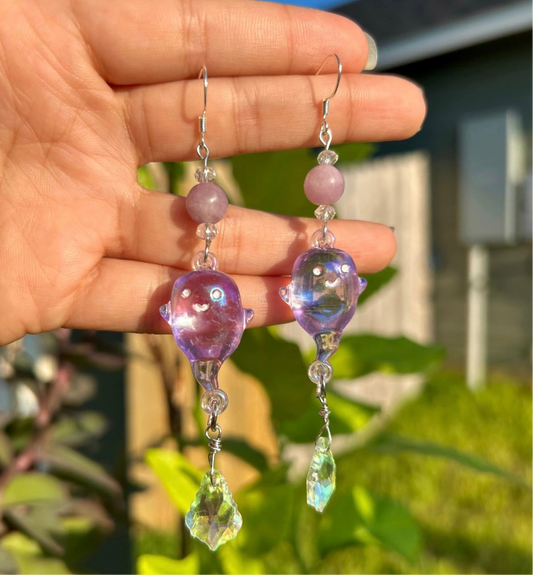 Amethyst Ghost Earrings