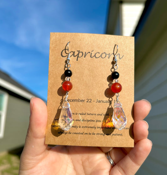 Capricorn Crystal Earrings