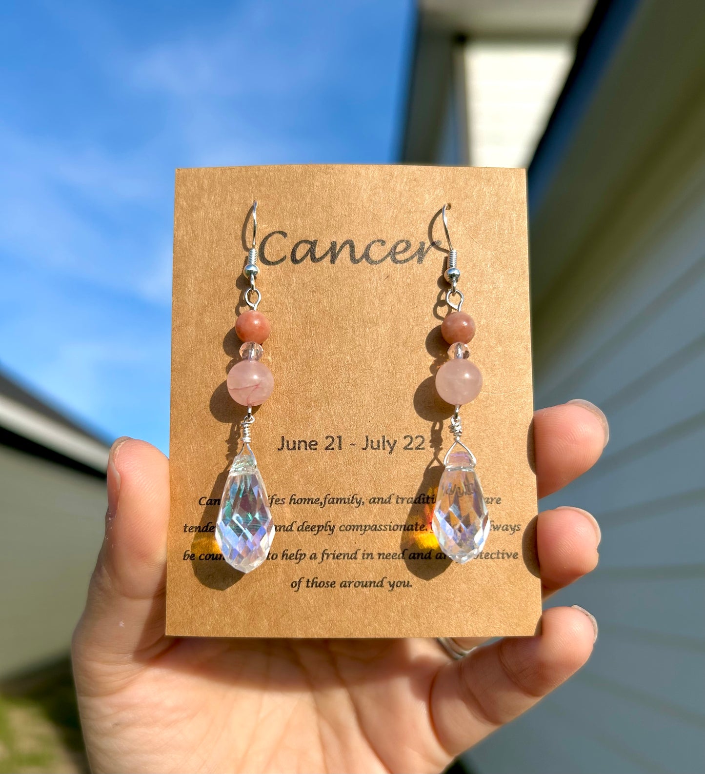 Cancer Crystal Earrings
