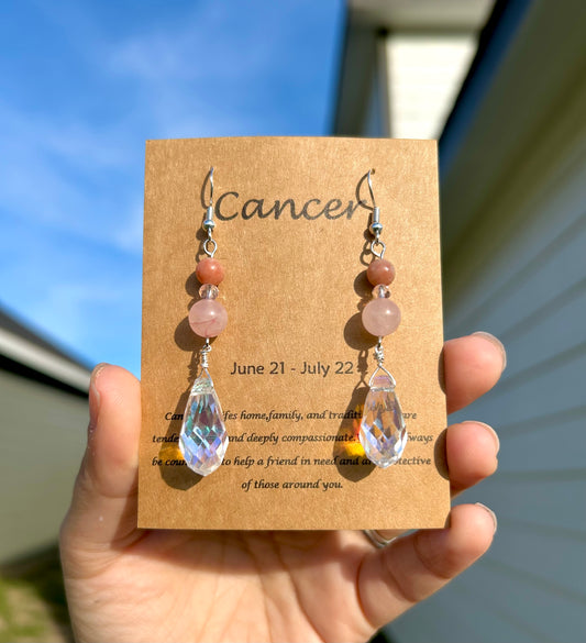 Cancer Crystal Earrings