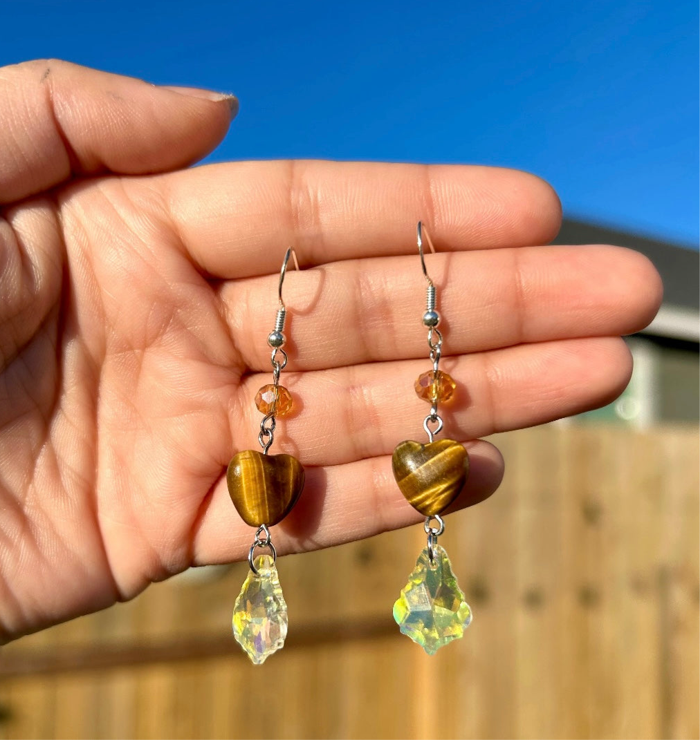Crystal Heart Earrings
