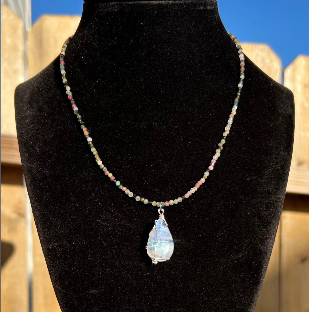 Faceted Stone Necklace