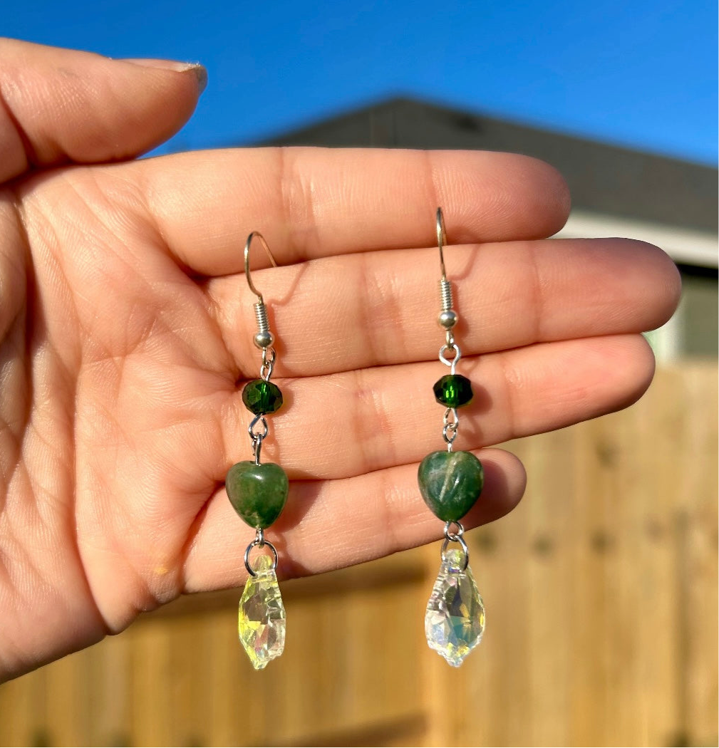 Crystal Heart Earrings