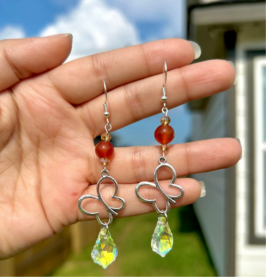 Butterfly Carnelian Earrings
