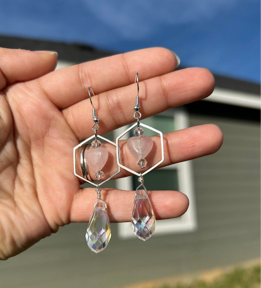 Rose Quartz Earrings