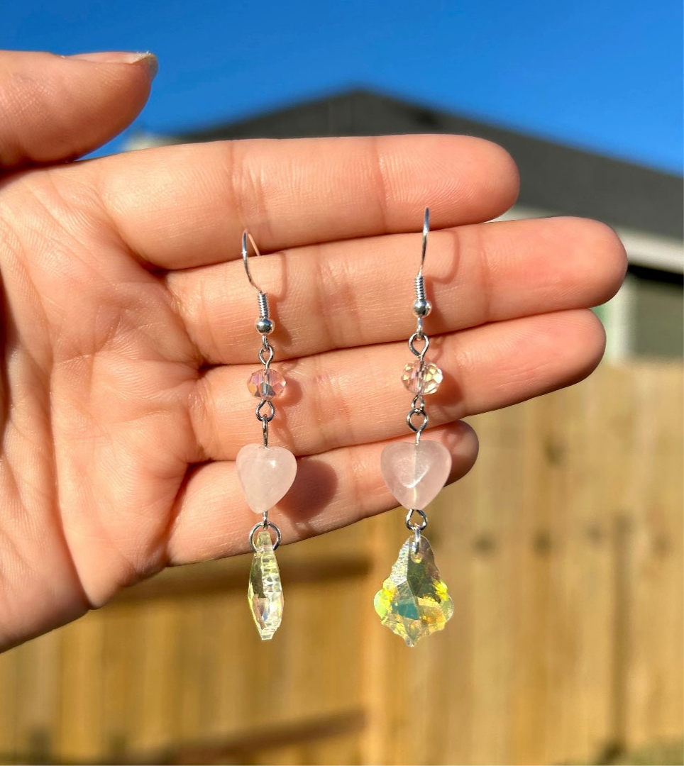 Crystal Heart Earrings