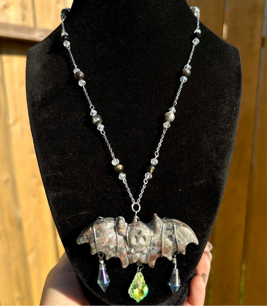 Crystal Bat Necklace