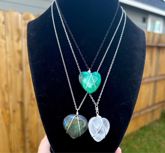 Crystal Heart Necklaces