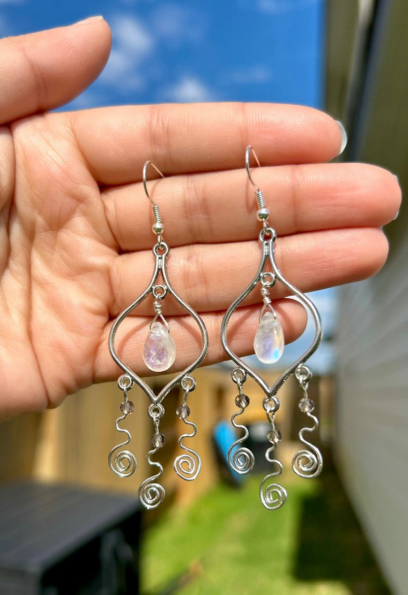 Moonstone Swirl Earrings