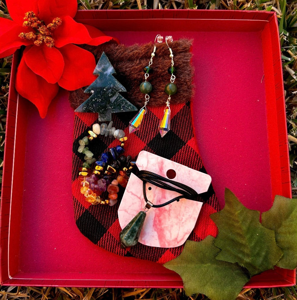 Moss Agate Stocking Stuffer Set