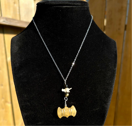 Calcite Vertebrate Bat Necklace