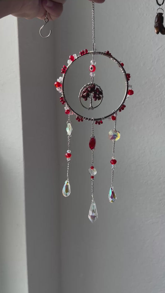 Red Jasper Tree Of Life Suncatcher